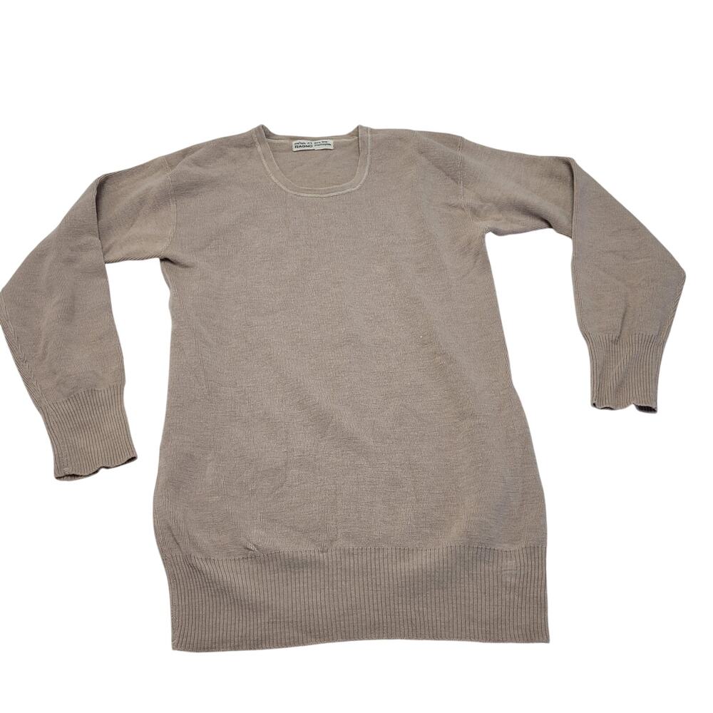 Vintage Ragno pure wool thick knit sweater neutral retro preppy minimalist